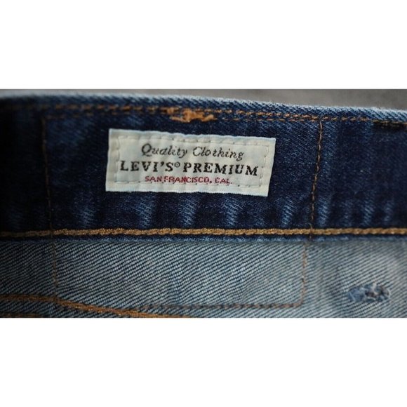Levi's 501 Premium Denim Jeans Size 40‎ x 30 High Waist Button Fly Straight Leg - Picture 4 of 16